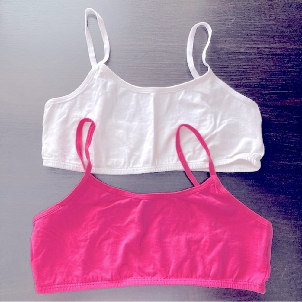 Set of 2 Girls Undershirts Adjustable Bras Bralette